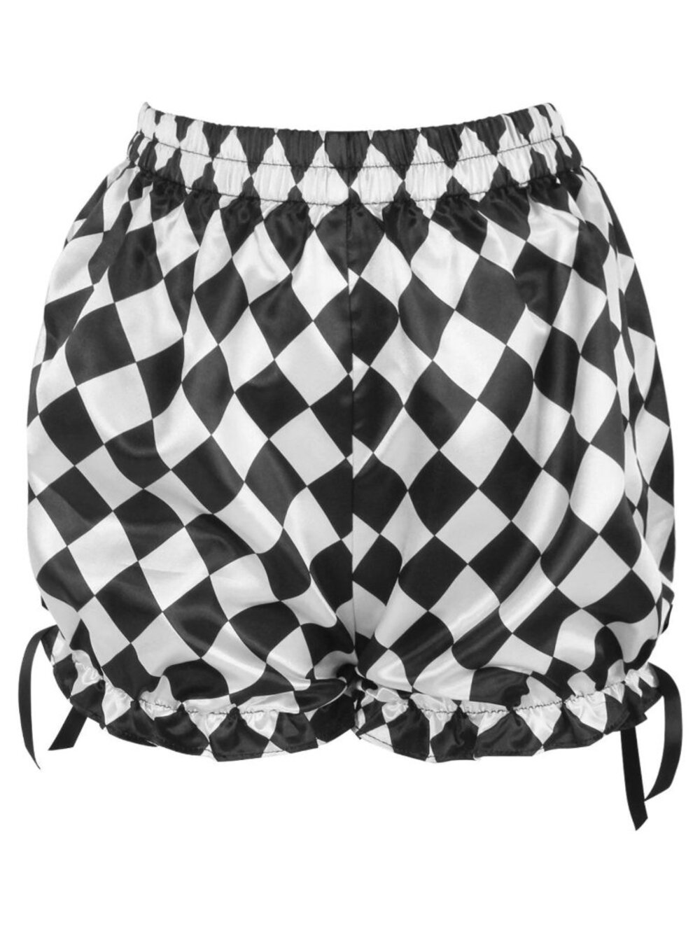 Black/White Diamond Print Satin Bloomers